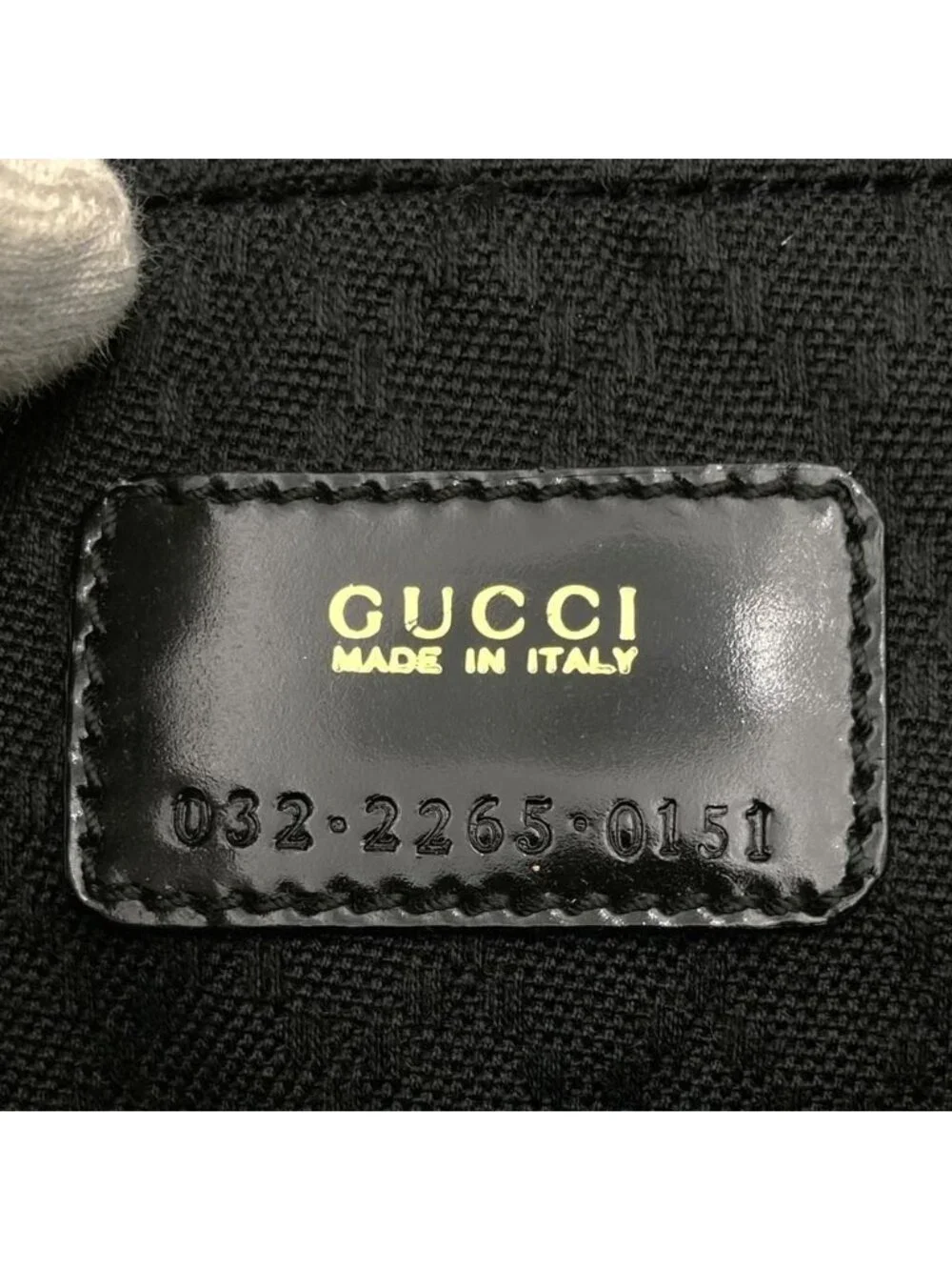 Gucci Bamboo Pouch Inventory Makeup Box Vanity Back Patent Leather Black